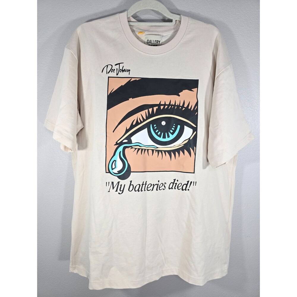 Gallery Dept. My Batteries died Tee Shirt Doc Johnson Size Xlarge NWOT